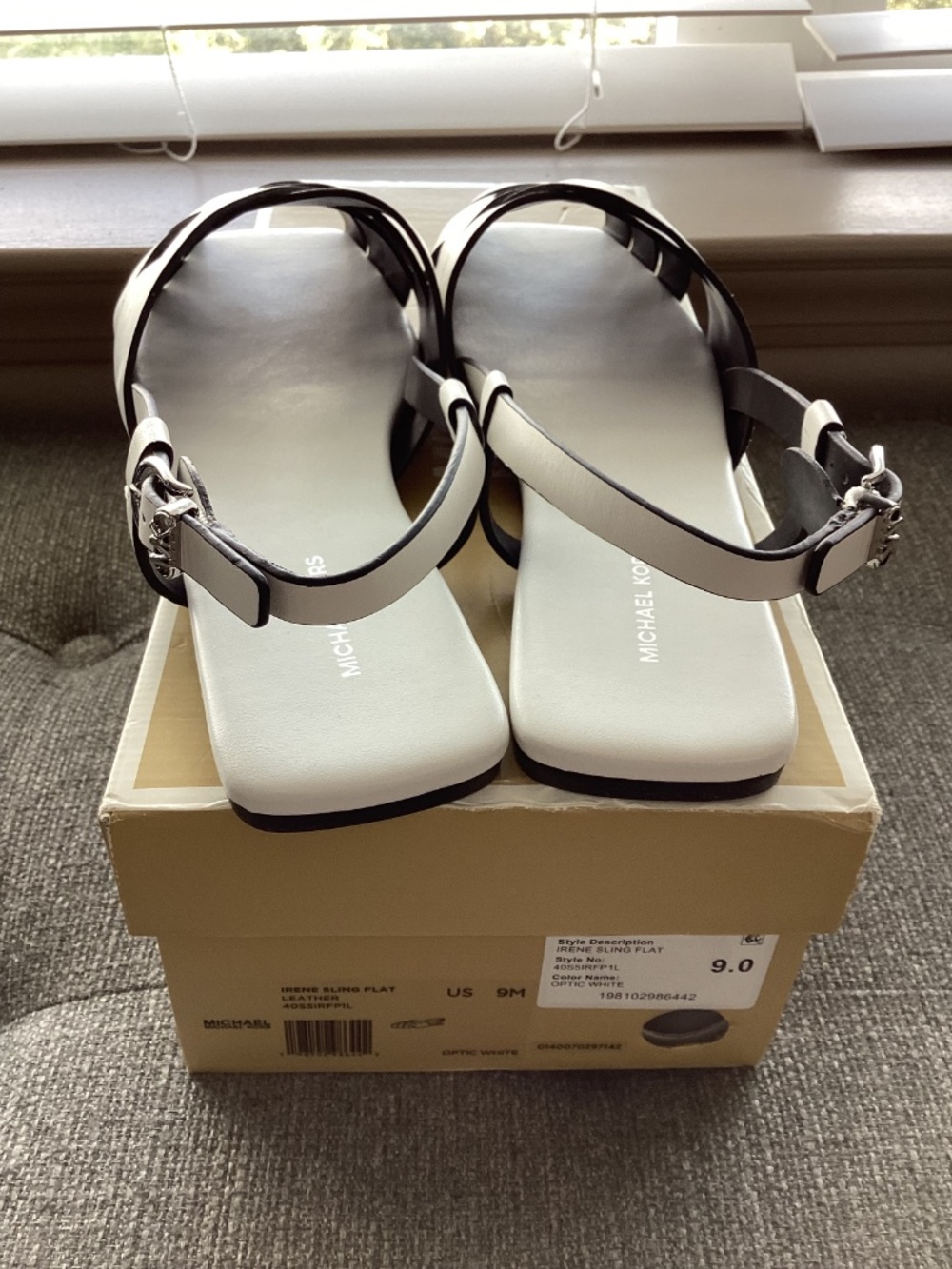 Michael Kors Michael Michael Kors Irene Slingback Leather Flats, size 9 - Picture 8 of 9